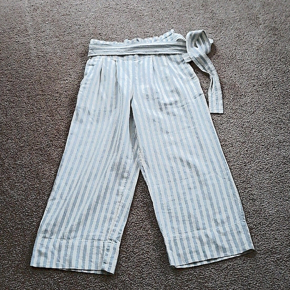 Madewell striped linen blend wide pants - Picture 2 of 9